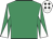 Emerald green, emerald green and white diabolo on sleeves, white cap, black diamonds