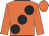 Orange, large black spots