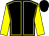 Black body, yellow seams, yellow arms, black cap