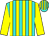 Turquoise and yellow stripes, yellow sleeves