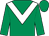 emerald green, white chevron