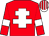 Red, White Cross of lorraine, white armlets, White and Red striped cap