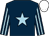 DARK BLUE, LIGHT BLUE star, striped sleeves, WHITE cap