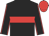 Black, red hoop, black sleeves, red seams, red cap