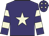 Purple, beige star, hooped sleeves and stars on cap