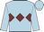 Light blue, maroon triple diamond