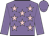 Mauve, pink stars, mauve sleeves and cap