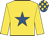 Gold, royal blue star, royal blue and gold check cap