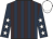 Dark blue and brown stripes, dark blue sleeves, white stars and cap