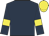 Dark blue, yellow armlets and cap