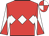 Red, white triple diamond, white and red diabolo on sleeves, red and white quartered cap