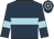Dark blue, light blue hoop and armlets, hooped cap