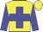 Yellow, blue cross, blue arms, yellow cap