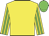Yellow body, yellow arms, green striped, green cap