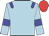 Light blue, blue epaulettes, blue armlets, red cap