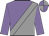 mauve and grey halved diagonally,grey sash, mauve sleeves, mauve and grey quartered cap