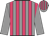 Grey body, rose striped, grey arms, grey cap, rose striped