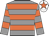 Grey & orange hoops, white cap, orange star