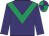 Purple, emerald green chevron, quartered cap