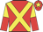 Red, yellow cross sashes, halved sleeves, yellow star on cap