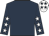 Dark blue, white stars on sleeves, white cap, dark blue stars
