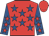 Red, royal blue stars, royal blue sleeves, red stars, red cap