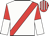 White, red sash, halved sleeves, red & white striped cap