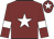 Maroon, white star & armlet, maroon cap, white star