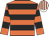 Orange & black hoops, white & orange striped cap