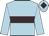 Light blue, brown hoop, light blue sleeves, brown diamond on cap