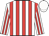 white, red stripes, white cap