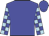 blue, blue and light blue checked sleeves