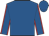 Royal blue, red seams on sleeves