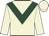Beige, dark green chevron