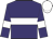 Purple, white hoop, armlets and cap