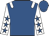 Royal blue, white epaulets, white sleeves, royal blue stars