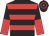 Black, red hoops, halved sleeves