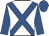 White, royal blue cross belts, sleeves and cap