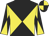 Black and yellow diabolo, quartered cap