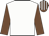 White, chocolate sleeves, chocolate and white striped cap
