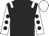 Black, white epaulets, white sleeves, black spots, white cap