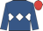 Royal blue, white triple diamond, red cap