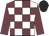 White body, garnet checked, garnet arms, black cap
