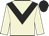 Beige body, black chevron, beige arms, black cap