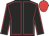Black body, red seams, black arms, red seams, red cap