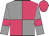 Grey body, rose quartered, grey arms, rose armlets, rose cap