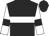 Black, white hoop, white sleeves, black armlets