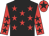 Black, red stars, red sleeves, black stars, red cap, black star