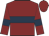 Maroon, dark blue hoop and armlets