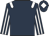 Dark blue, white epaulets, striped sleeves and diamond on cap